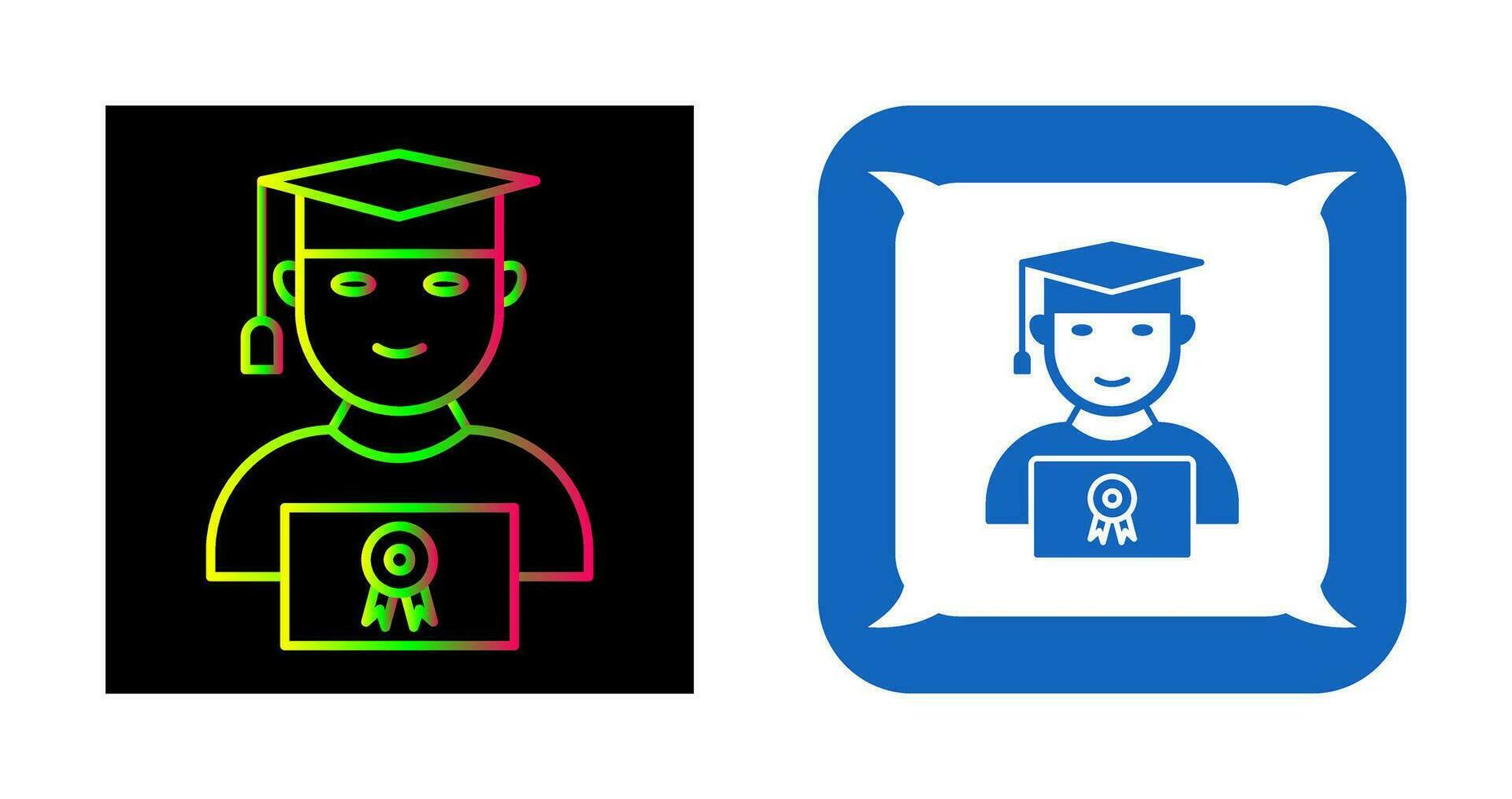 Unique Student Holding Degree Vector Icon