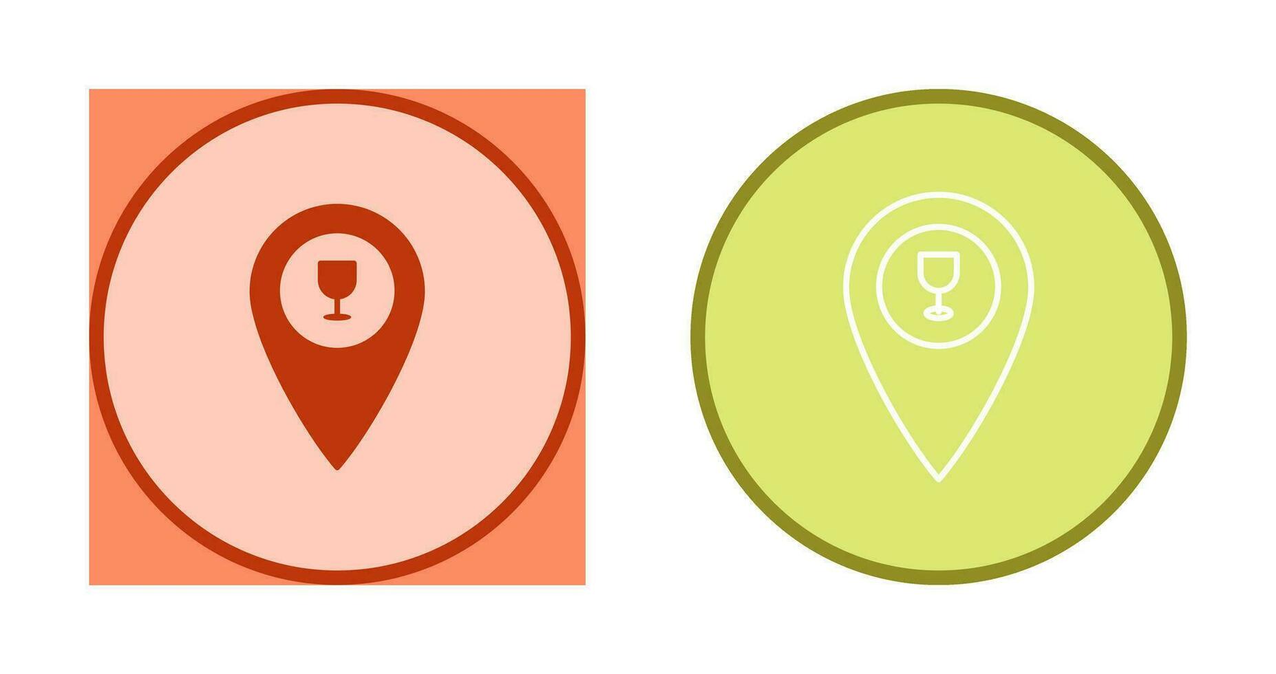 Unique Bar Location Vector Icon