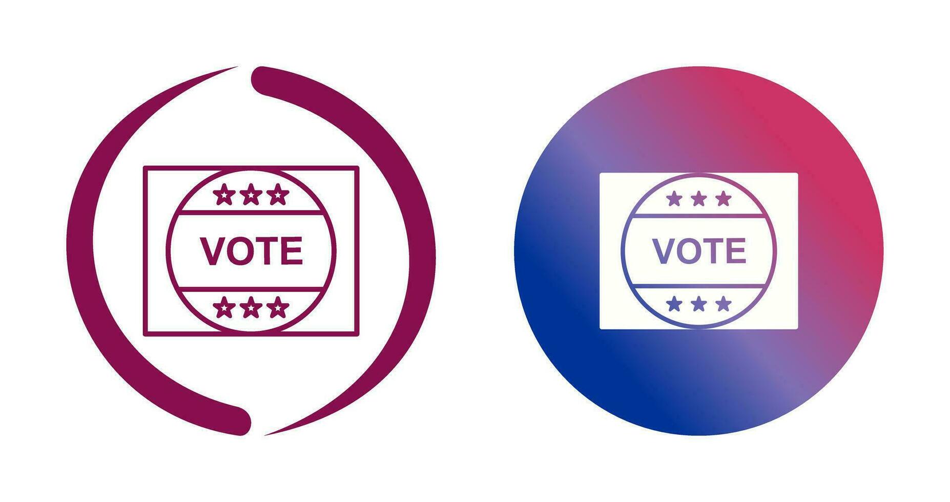 Vote Sticker Vector Icon