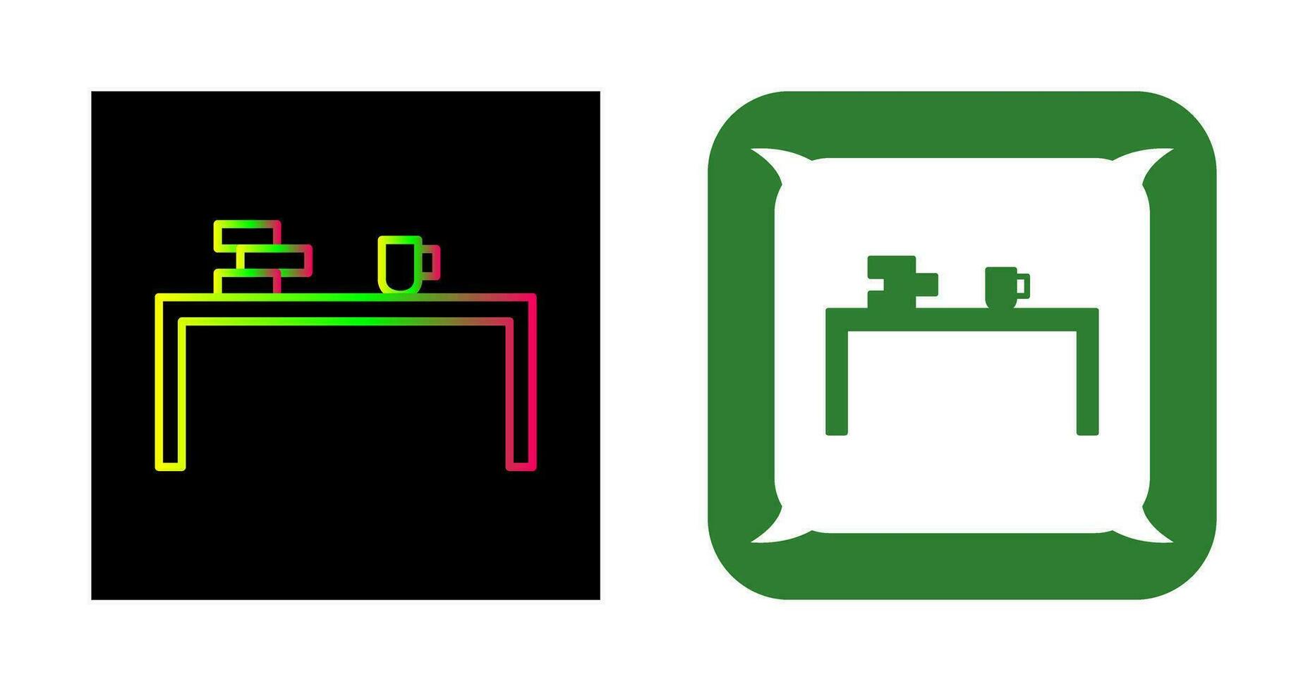Unique Study Desk Vector Icon