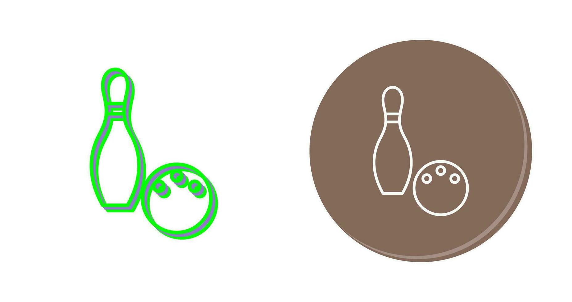 Unique Bowling Vector Icon