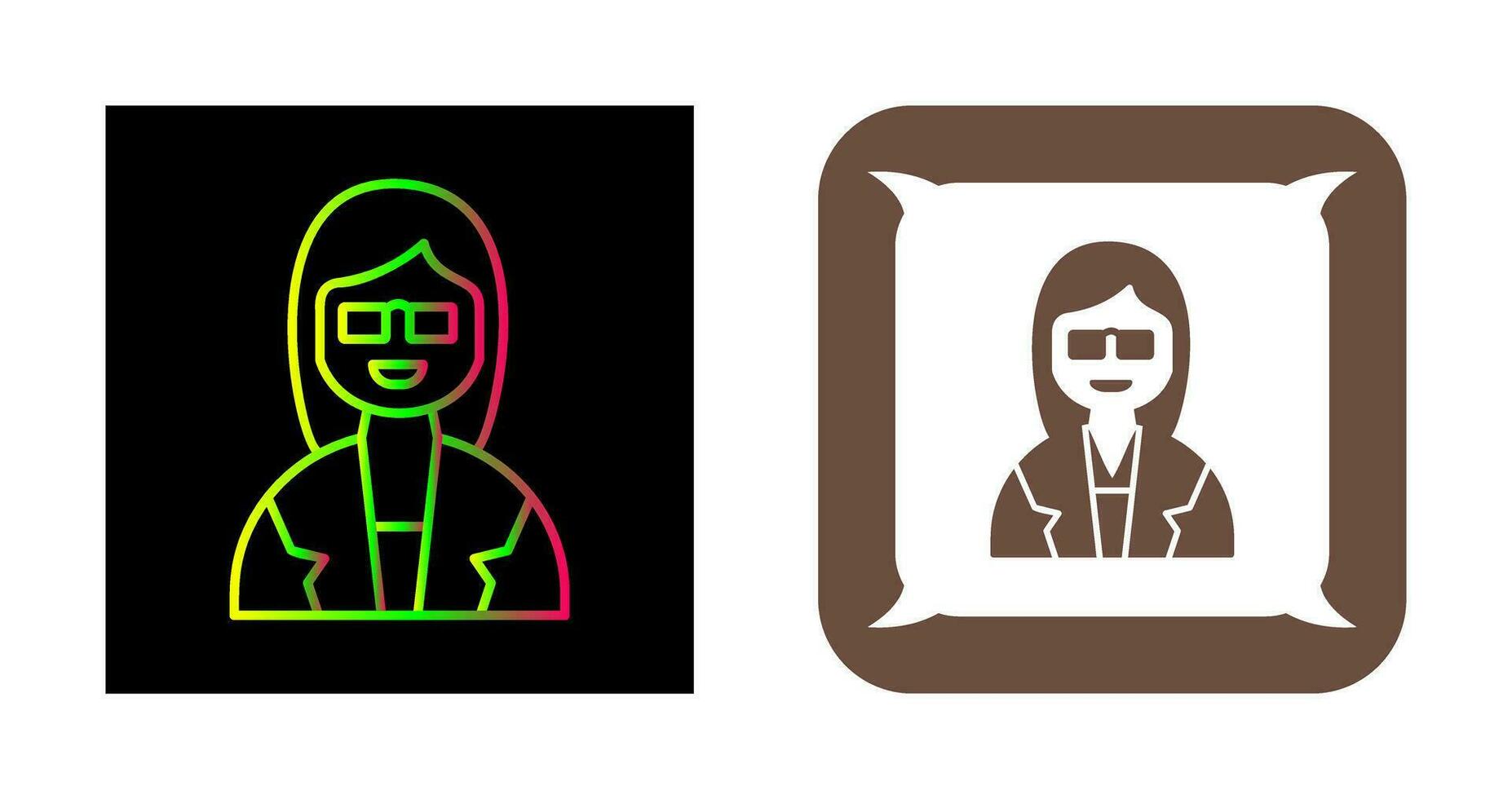 Unique Female Professor Vector Icon