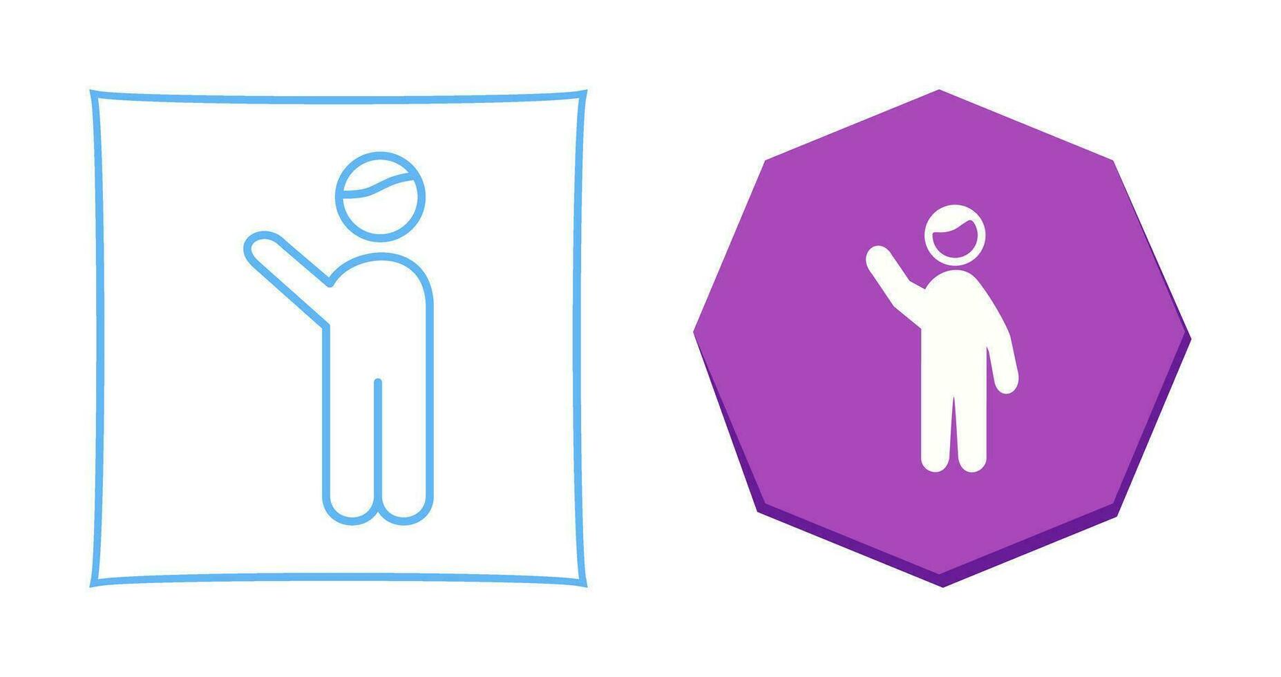 Waving to people Vector Icon