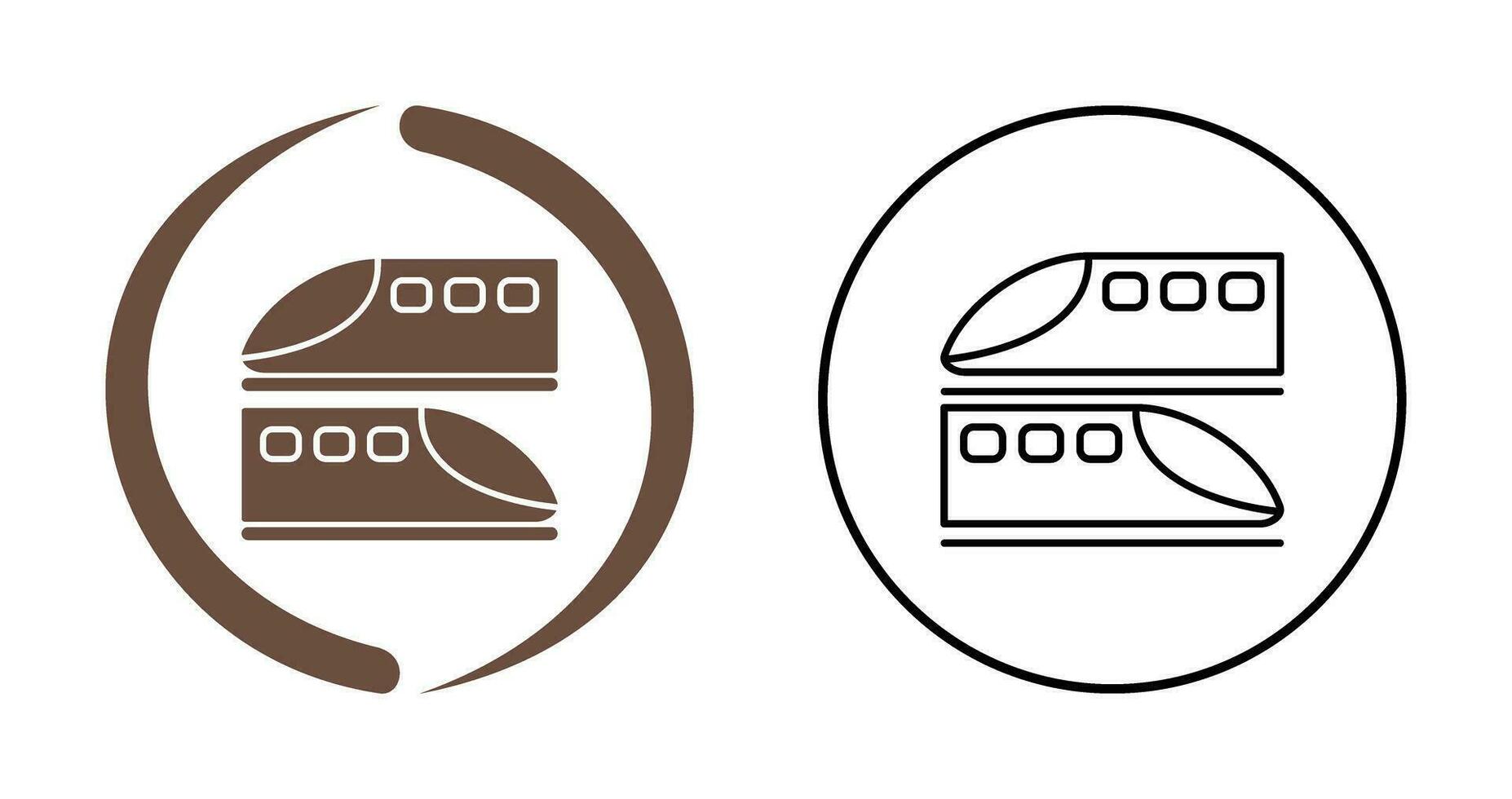 icono de vector de trenes