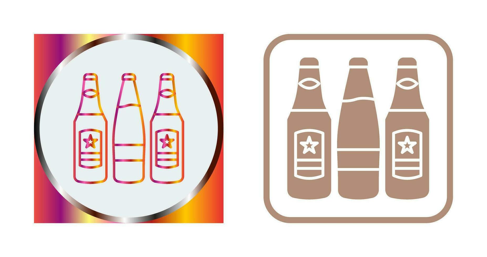 icono de vector de botellas de cerveza