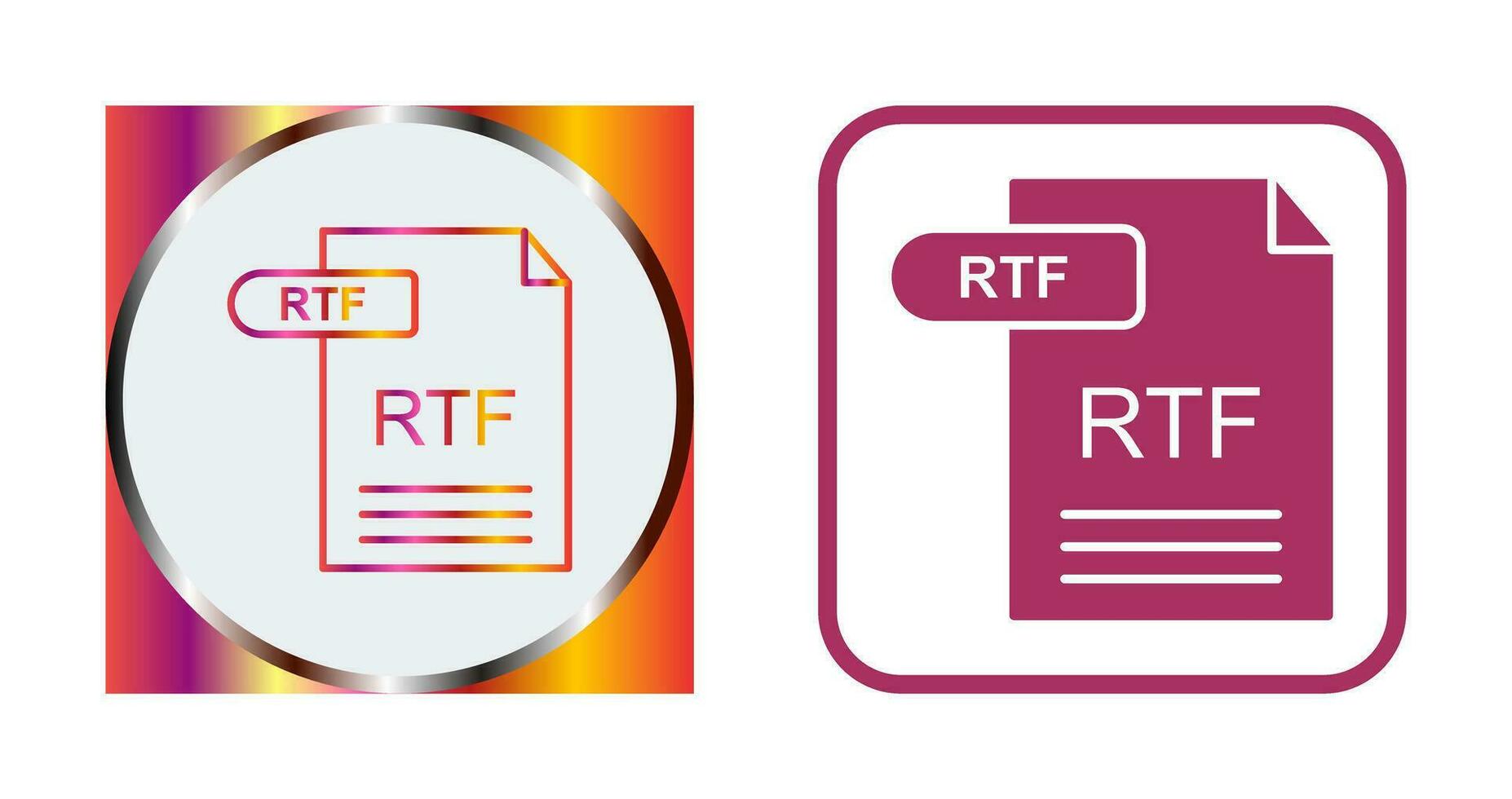 icono de vector rtf