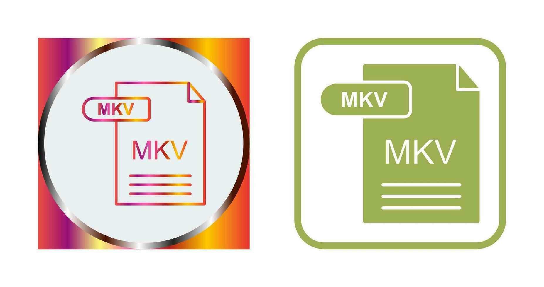 icono de vector mkv