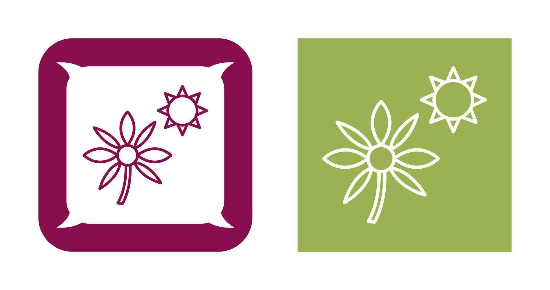 Flower in sunlight Vector Icon