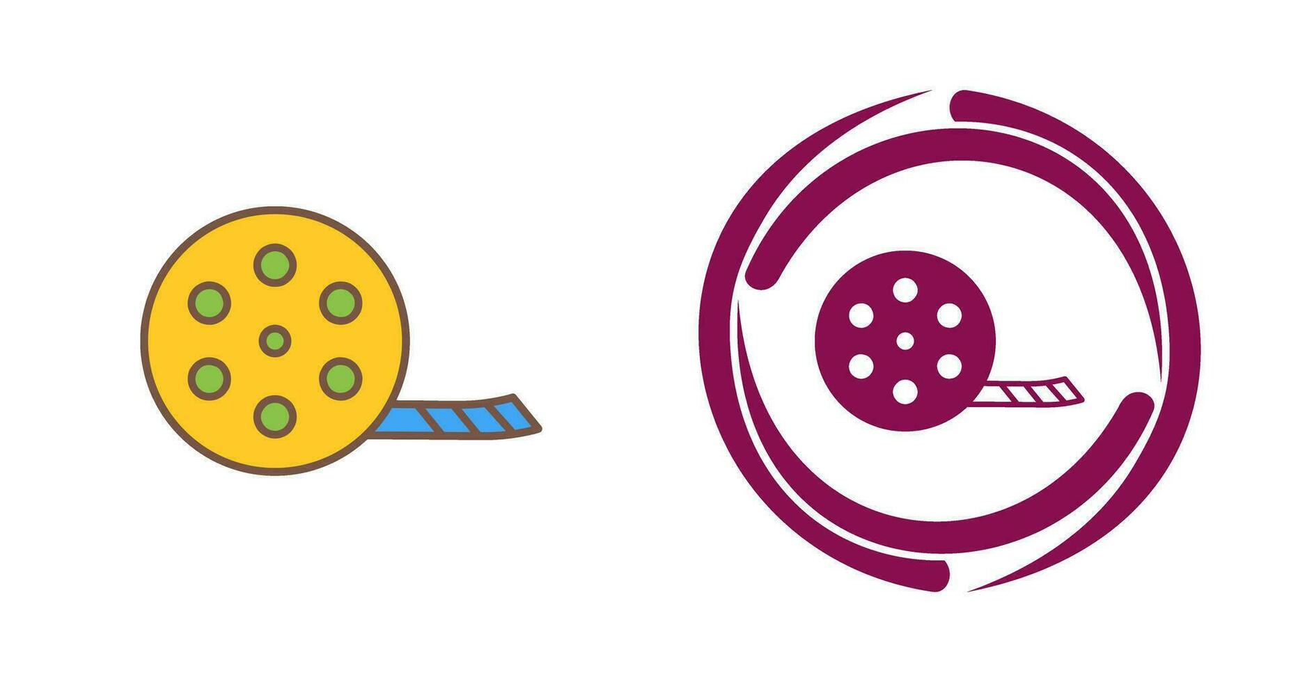 Unique Film Reel Vector Icon