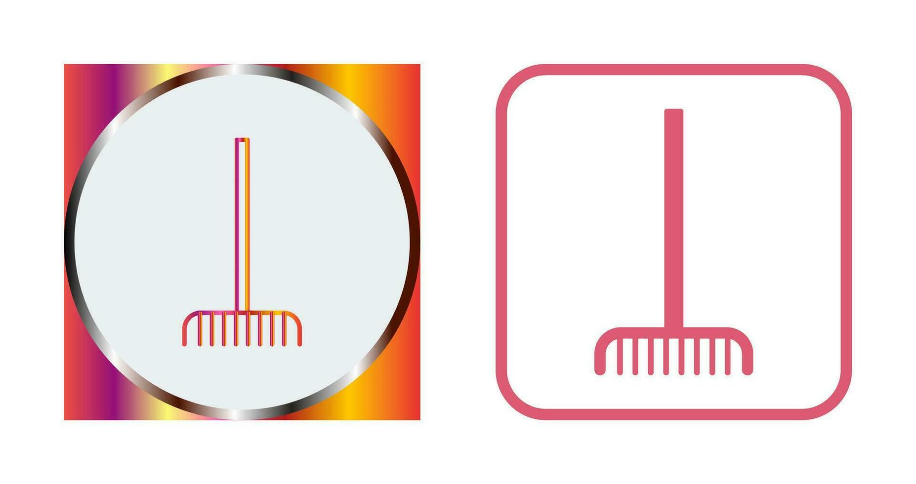 tenedor recogiendo hojas vector icono