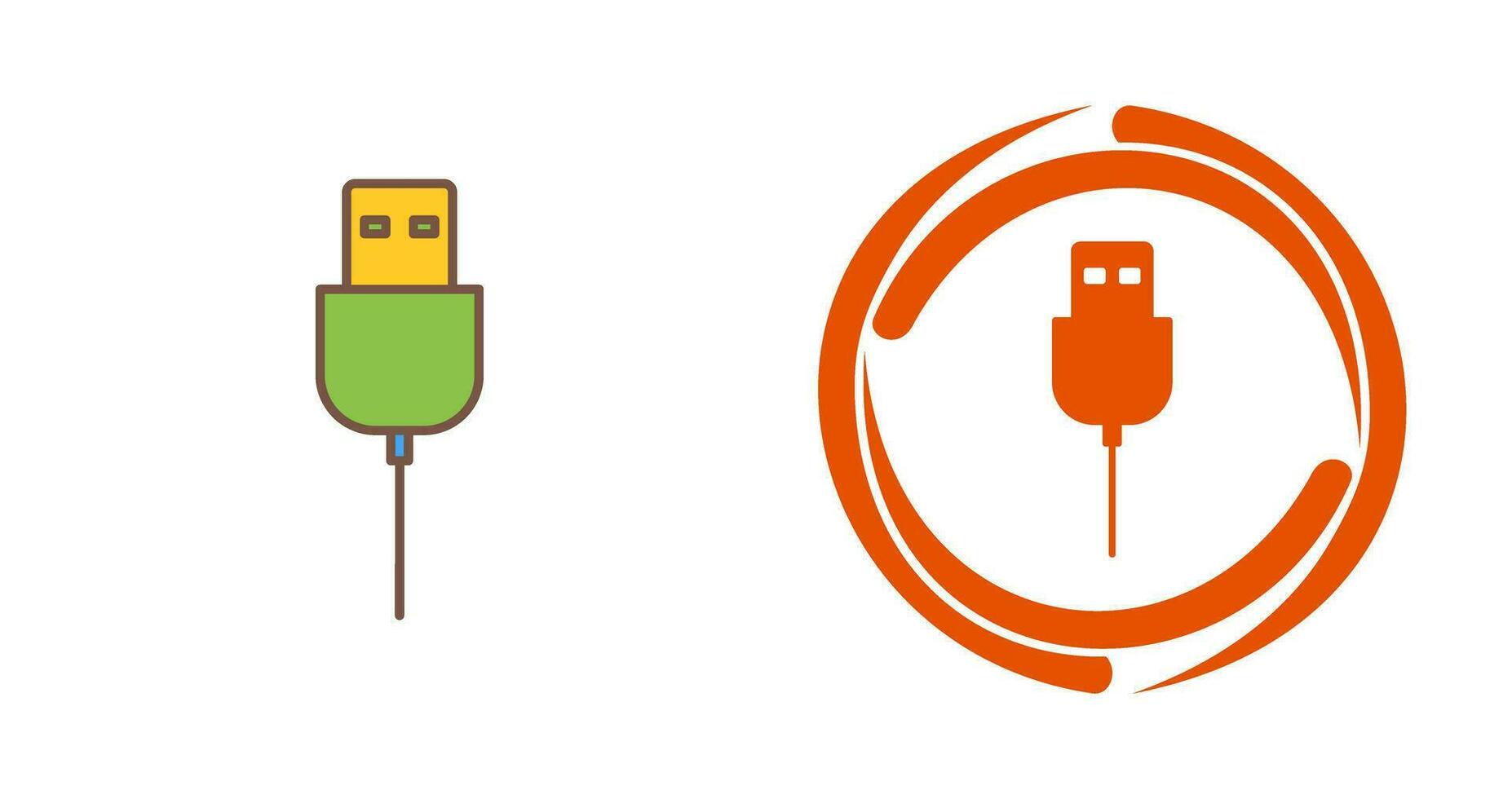 Unique USB Cable Vector Icon