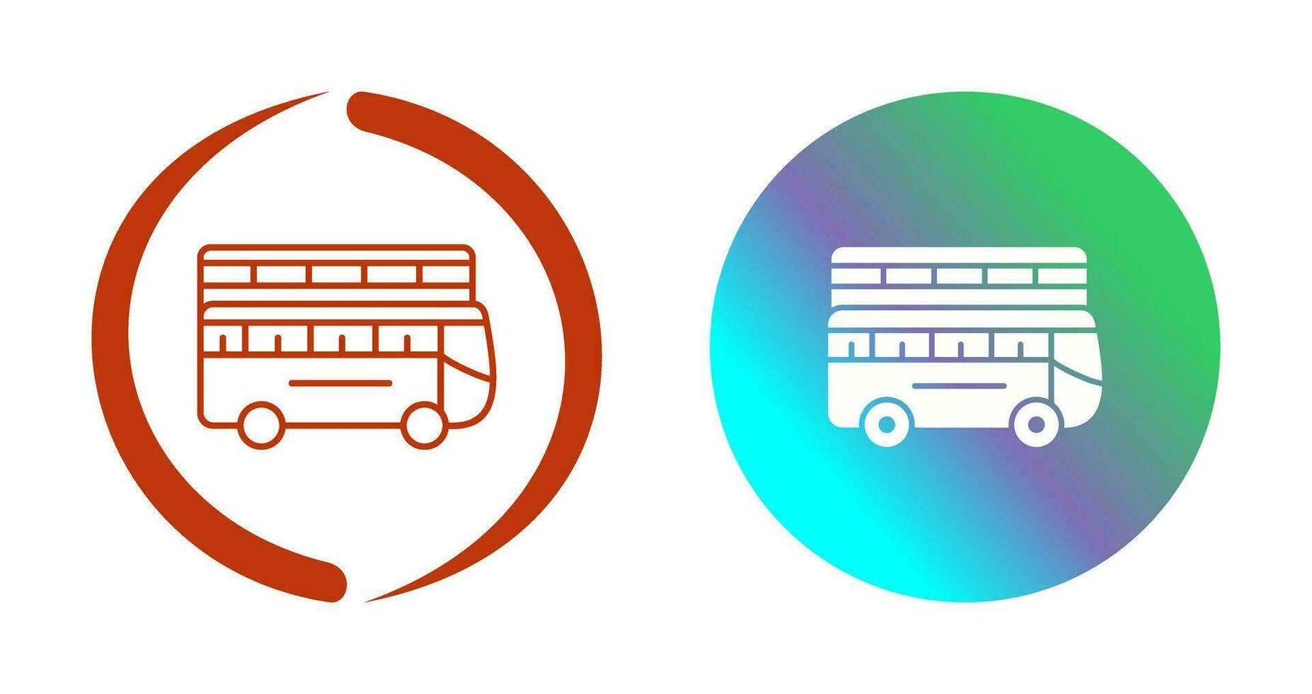 Double Bus Vector Icon