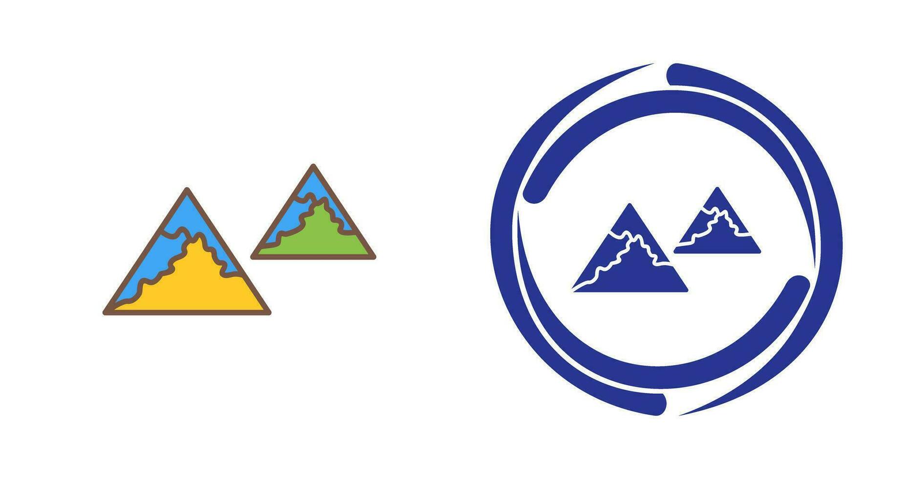 Unique Mountains Vector Icon