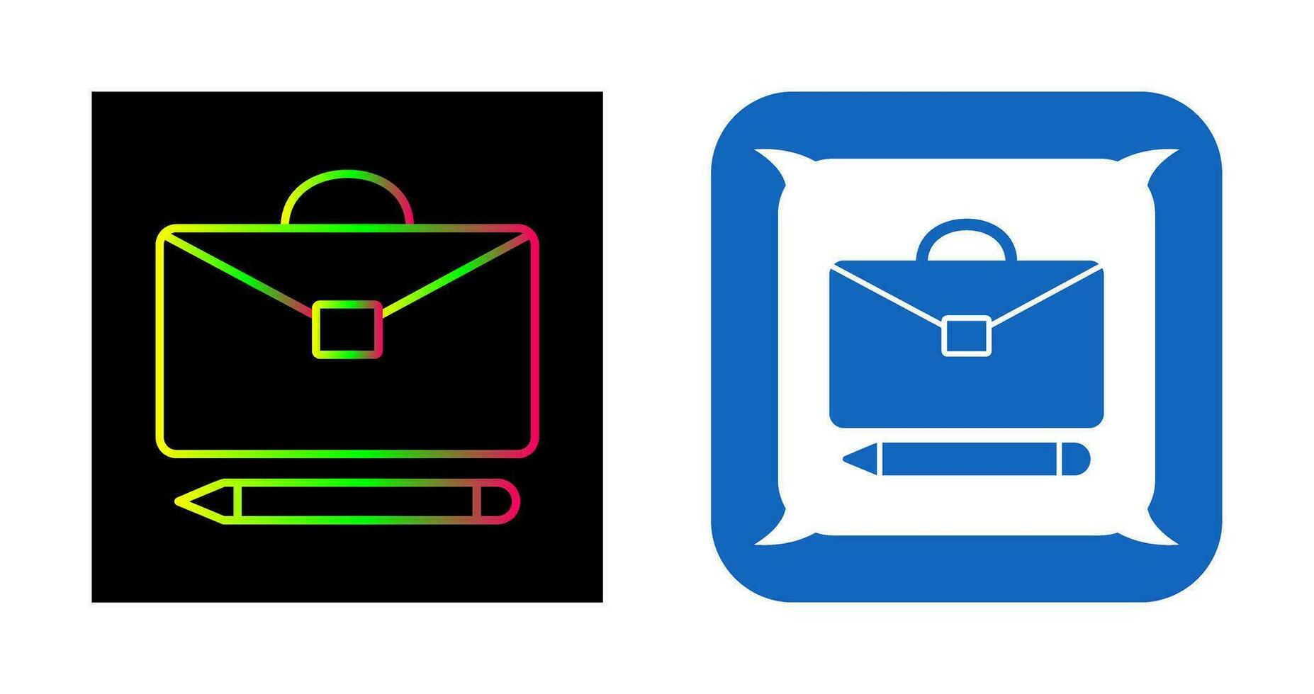 Briefcase and Pen Vector Icon