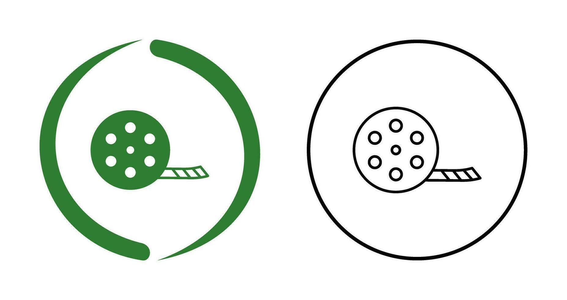 Unique Film Reel Vector Icon