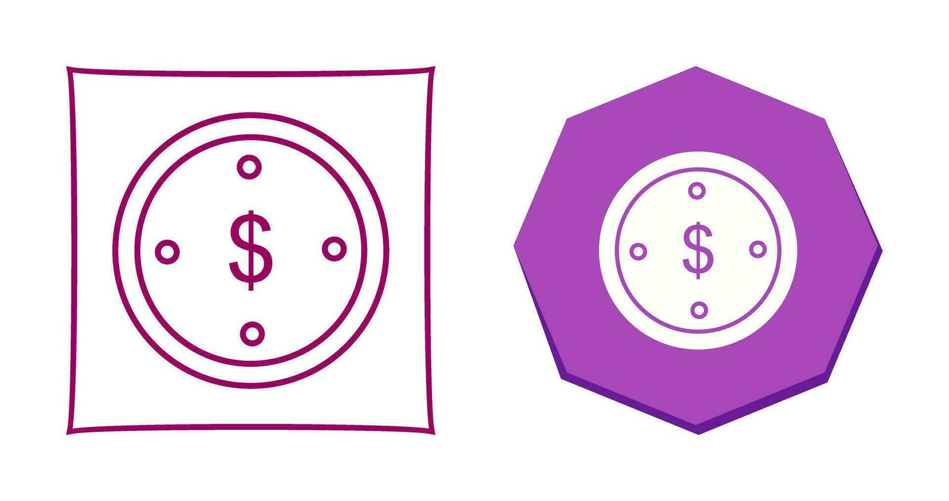 Dollar Coin Vector Icon