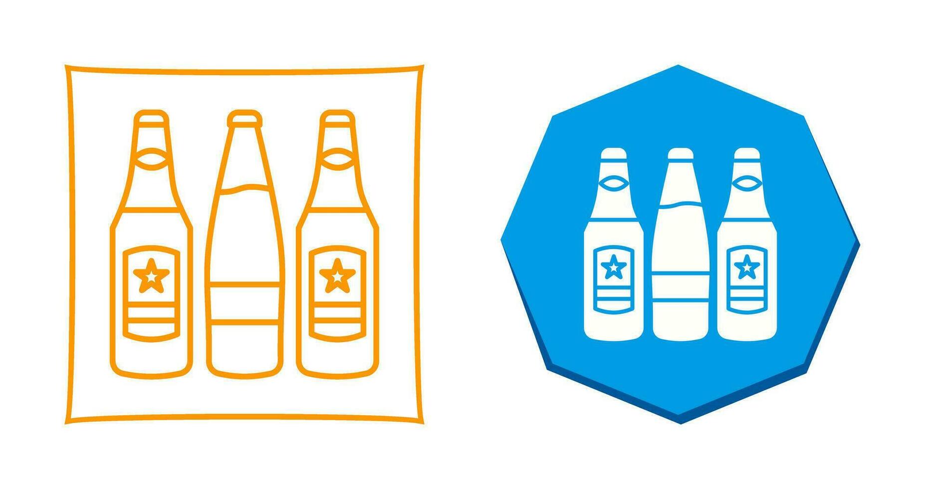 icono de vector de botellas de cerveza