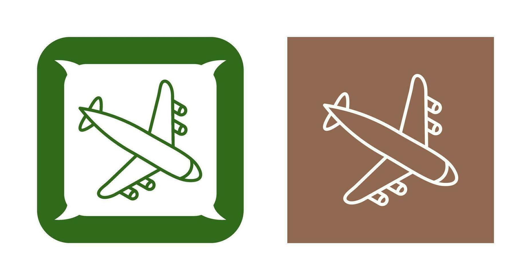 icono de vector de avión de aterrizaje