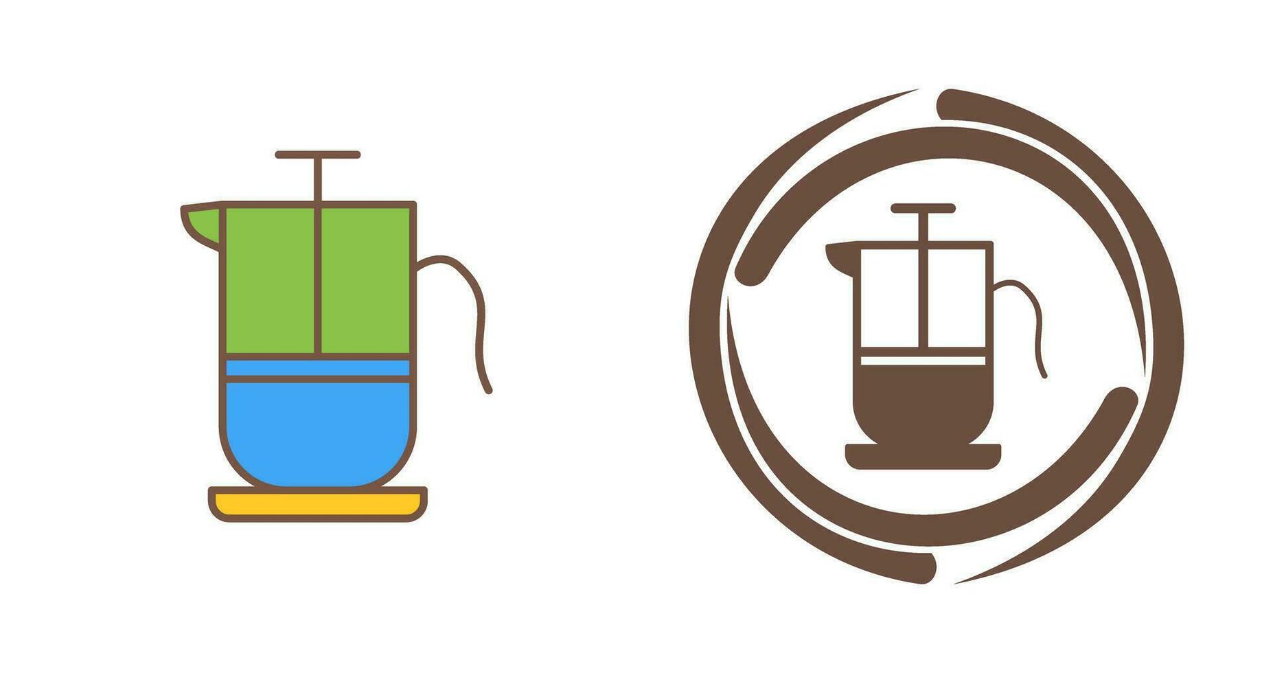 French Press Vector Icon