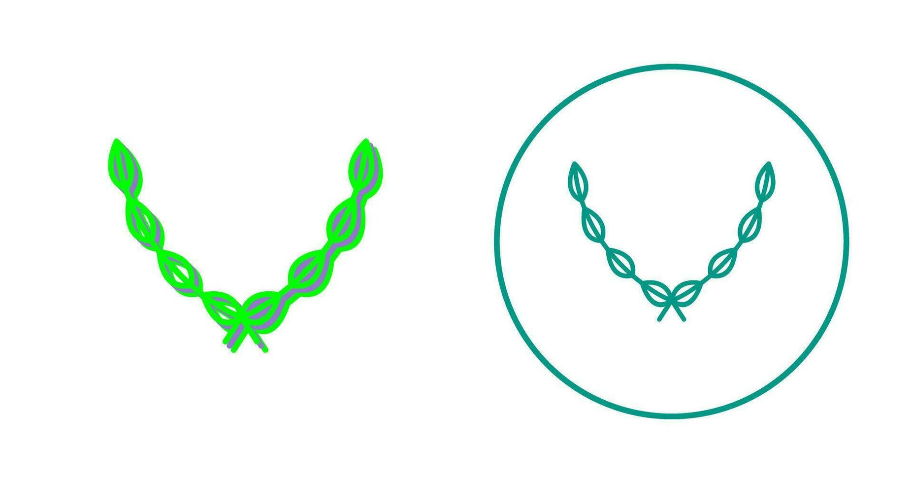 Leaves Wreath Vector Icon