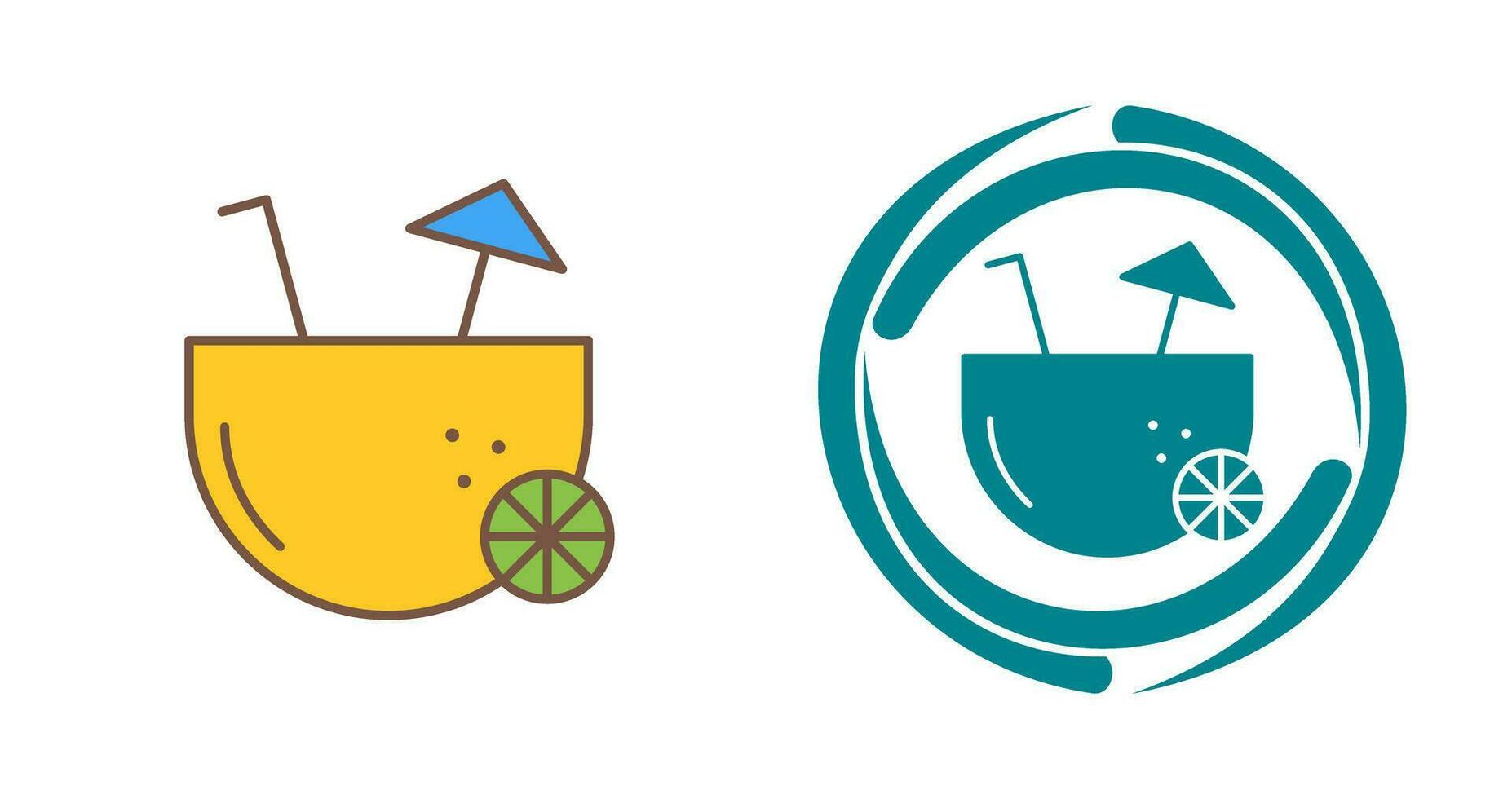 Coconut Drink Vector Icon