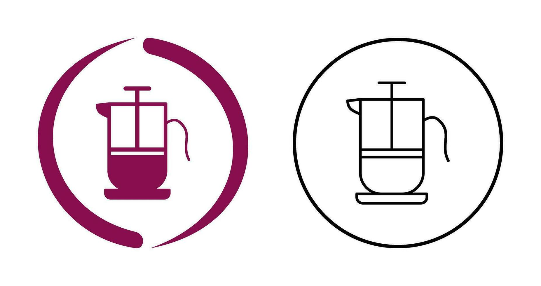 French Press Vector Icon