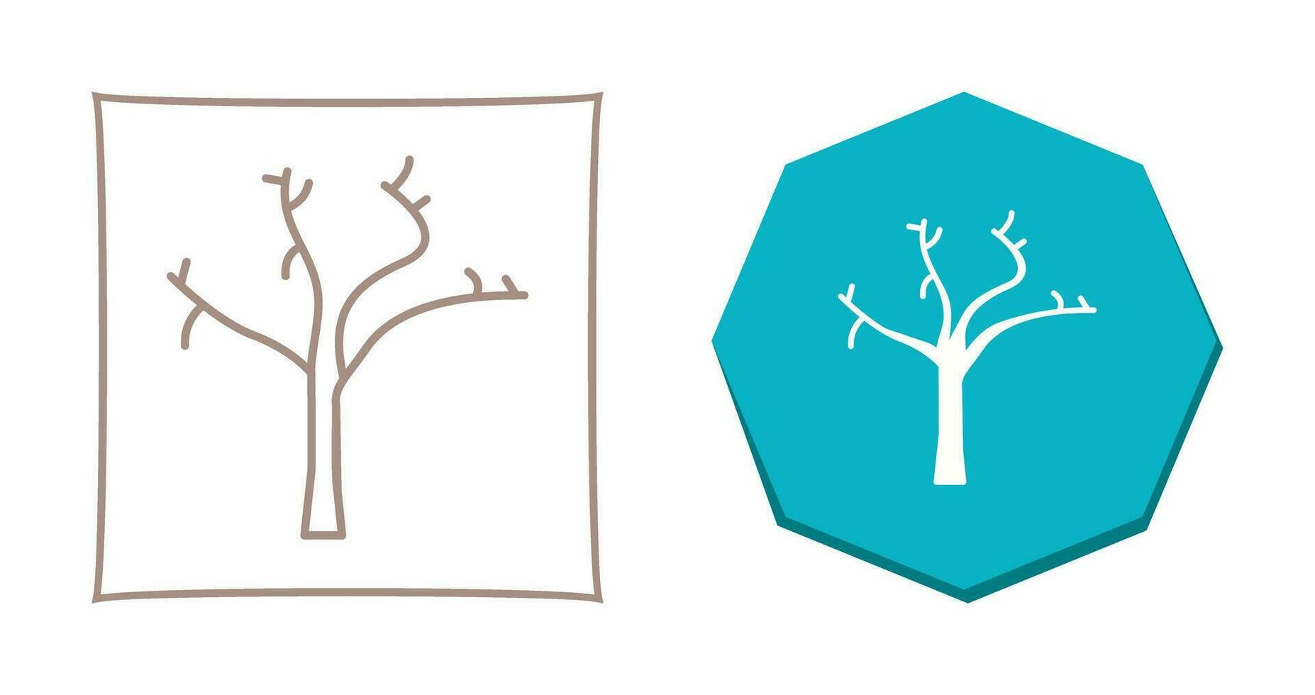 Tree with no Leaves Vector Icon