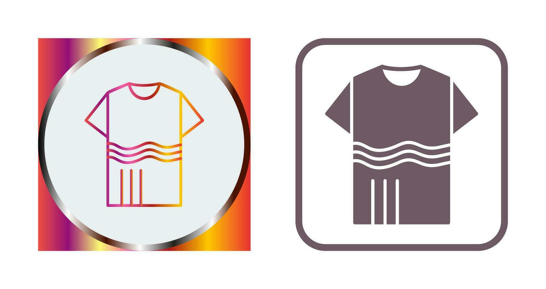 T Shirt with lines Vector Icon