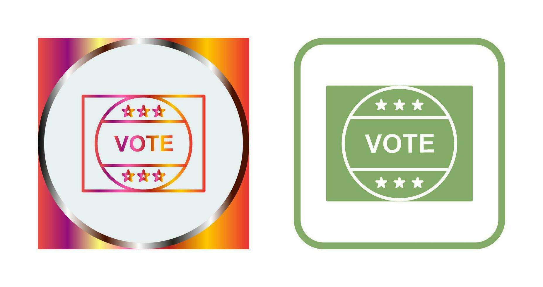 Vote Sticker Vector Icon