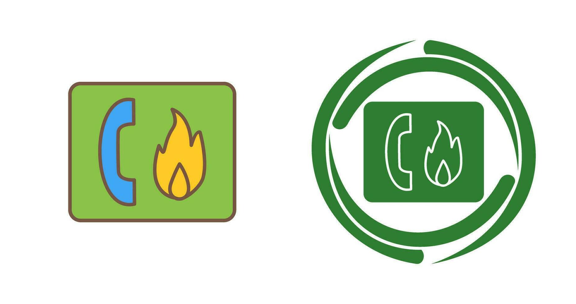 Unique Fire Emergency Vector Icon