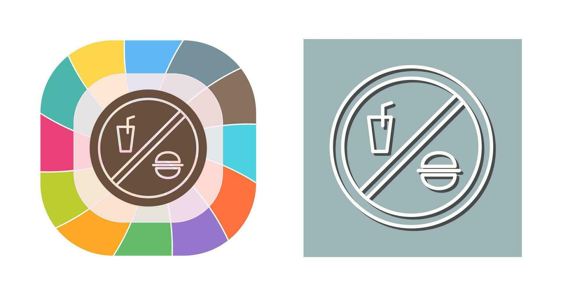 No Food or Drinks Vector Icon