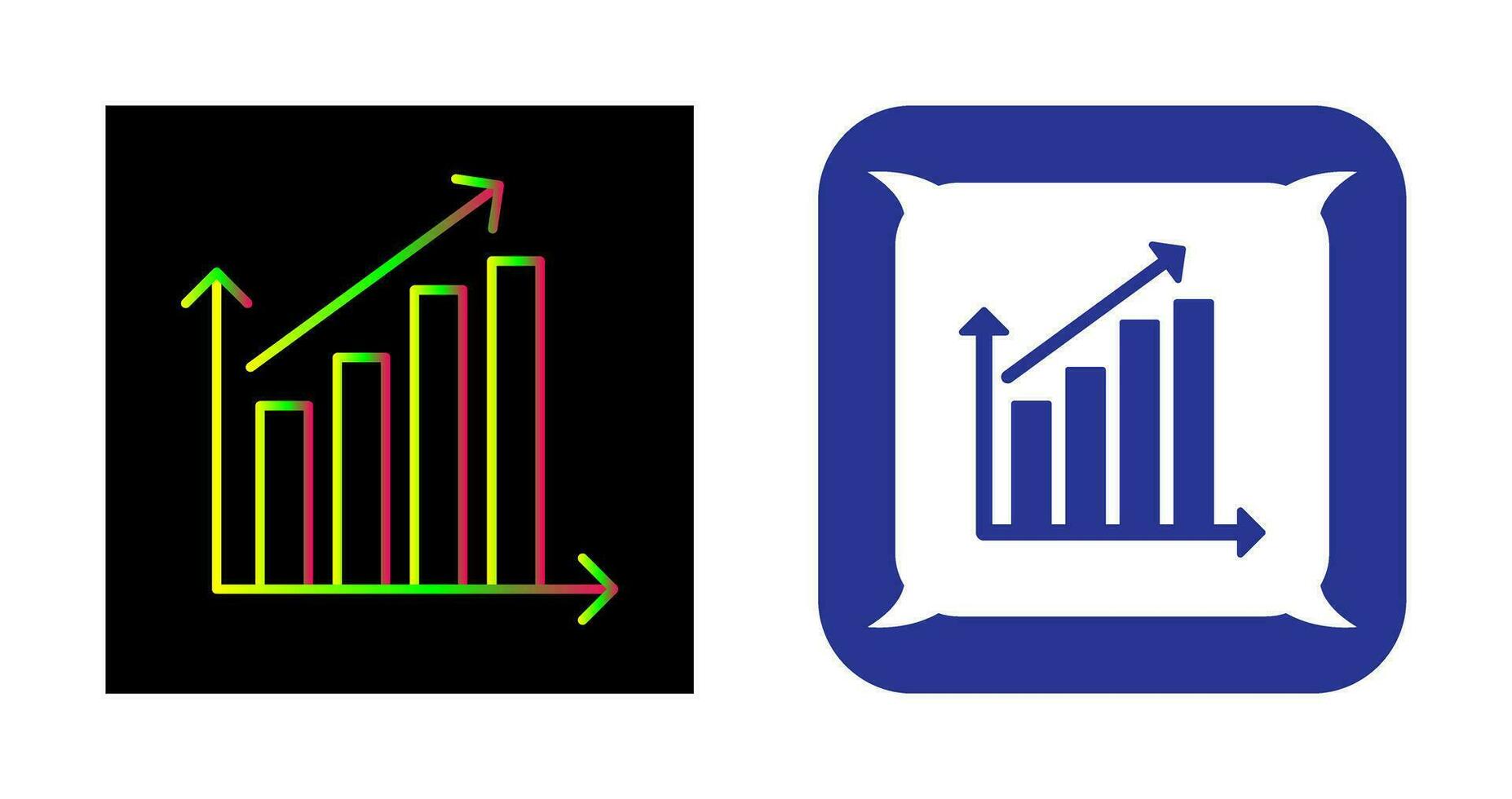 icono de vector de estadísticas crecientes