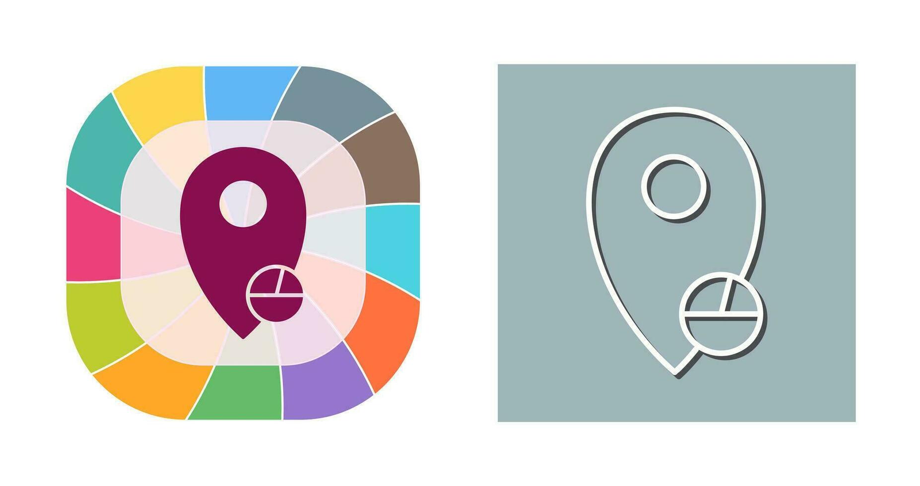 Location Statistics Vector Icon