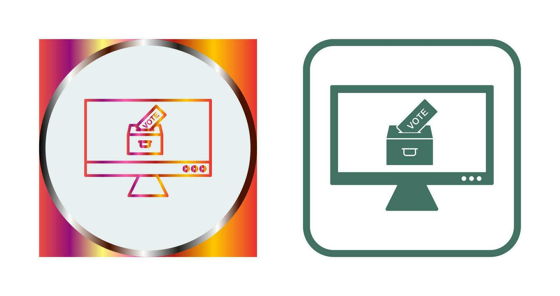 Online Vote Vector Icon