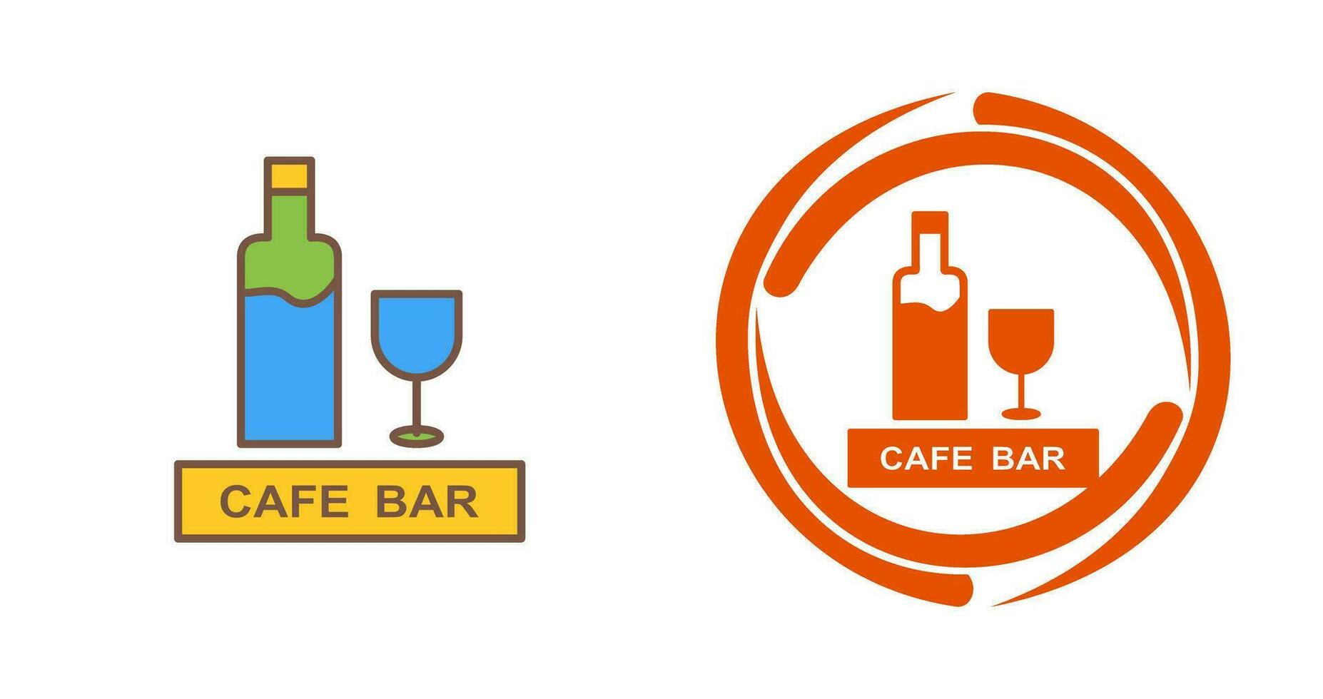 Unique Drinks Cafe Vector Icon