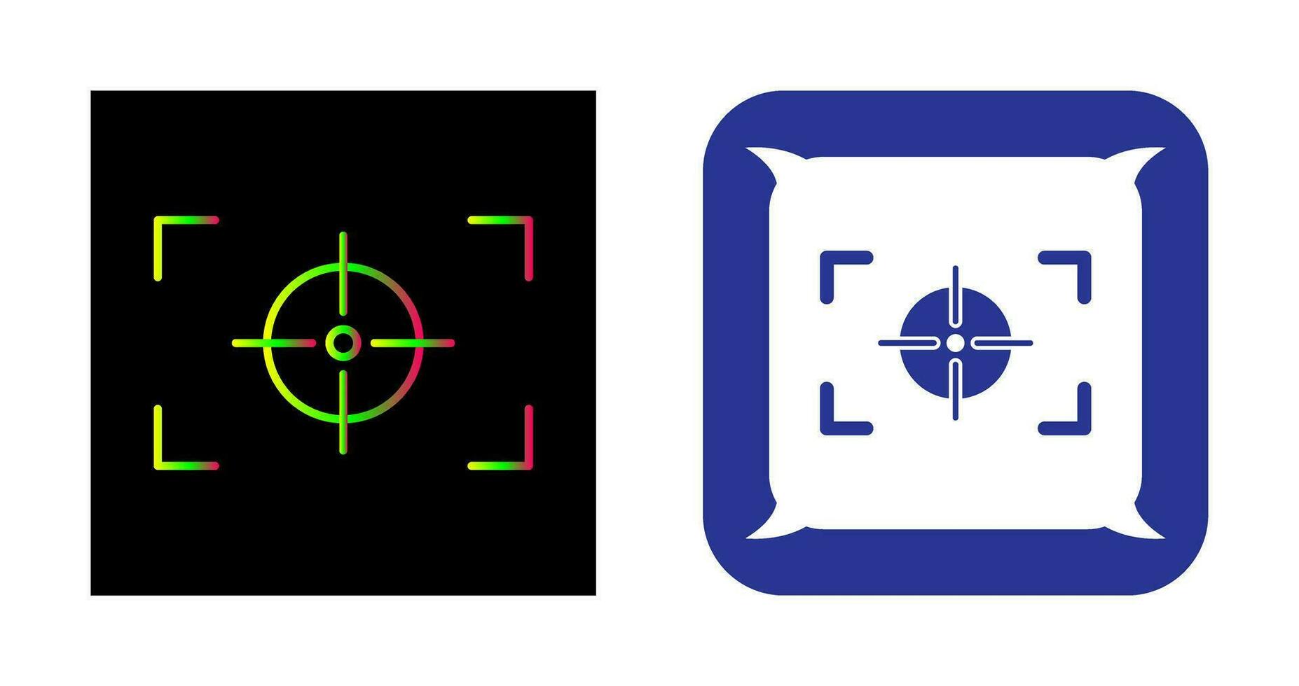 Unique Focus Horizontal Vector Icon
