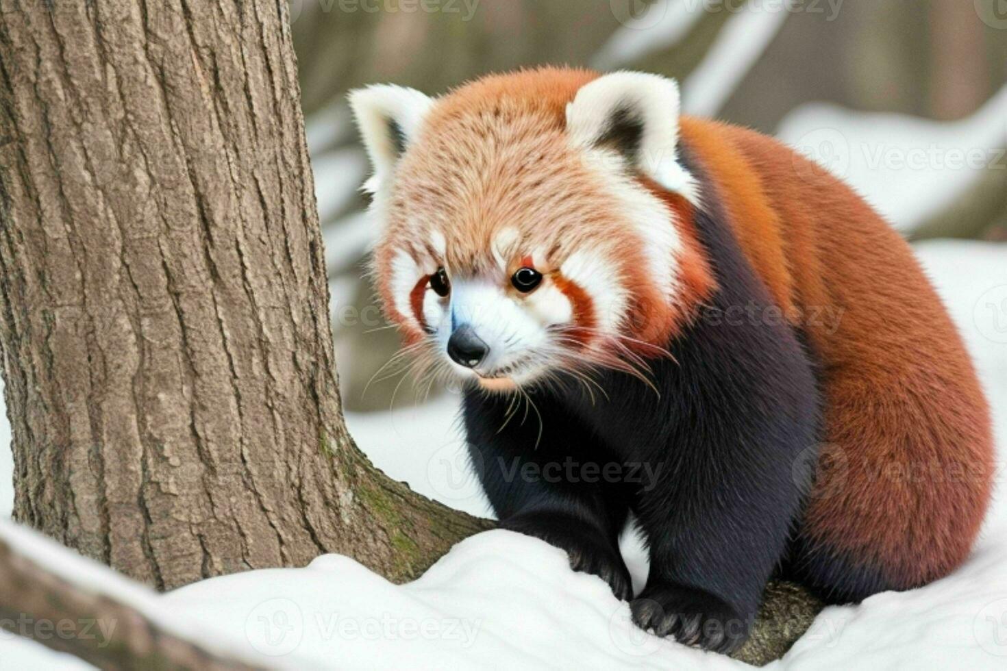 Red panda. AI Generative Pro Photo