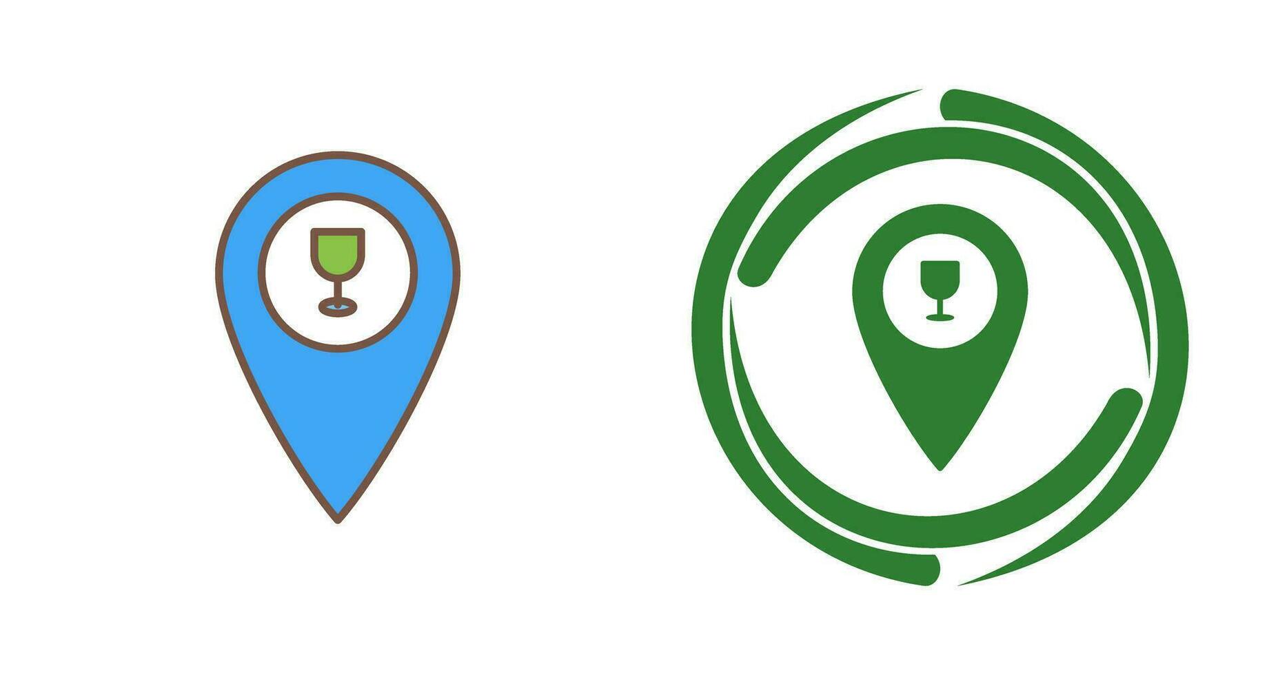 Unique Bar Location Vector Icon