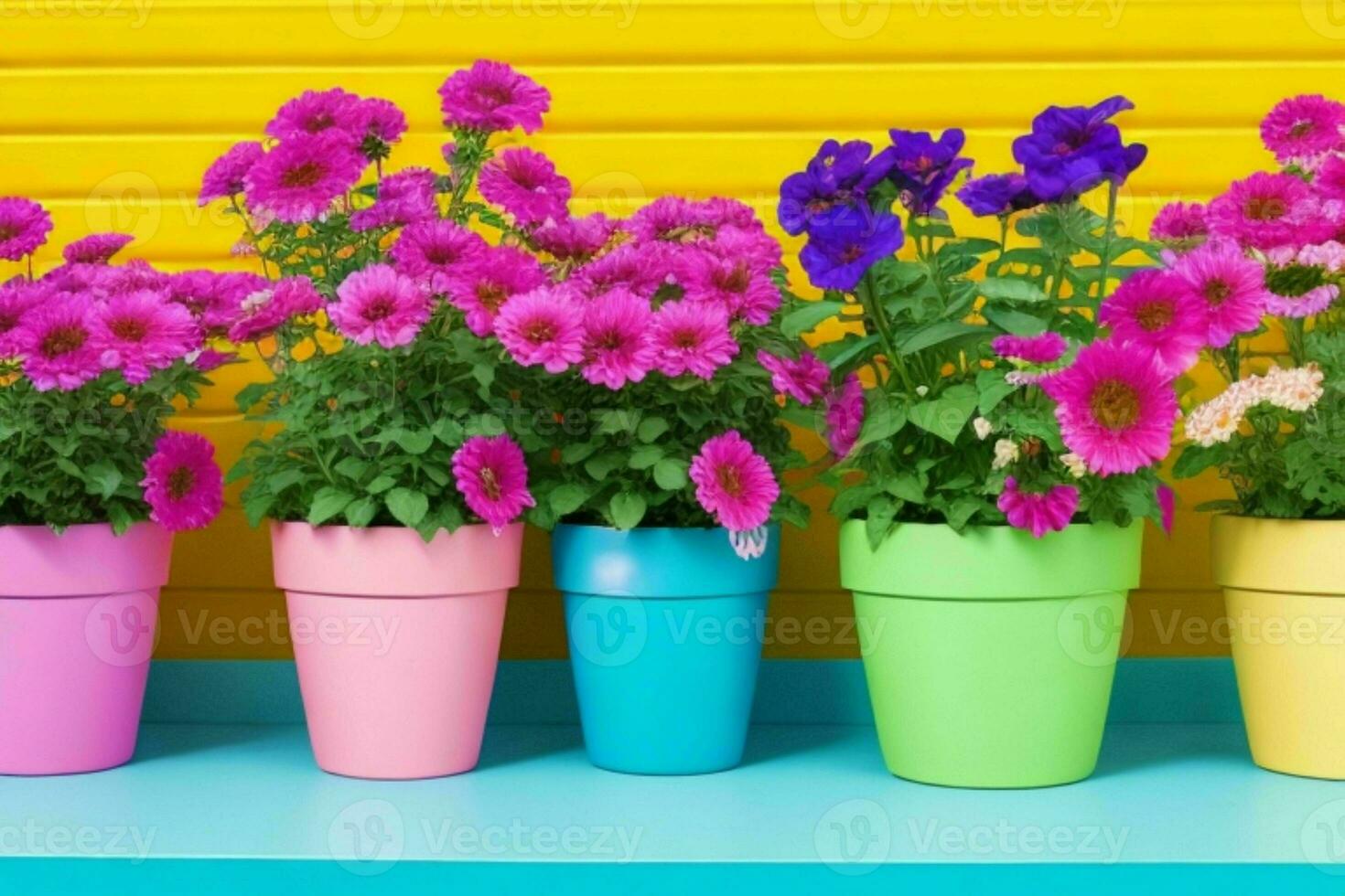 Flower potted plants. background. AI Generative Pro Photo
