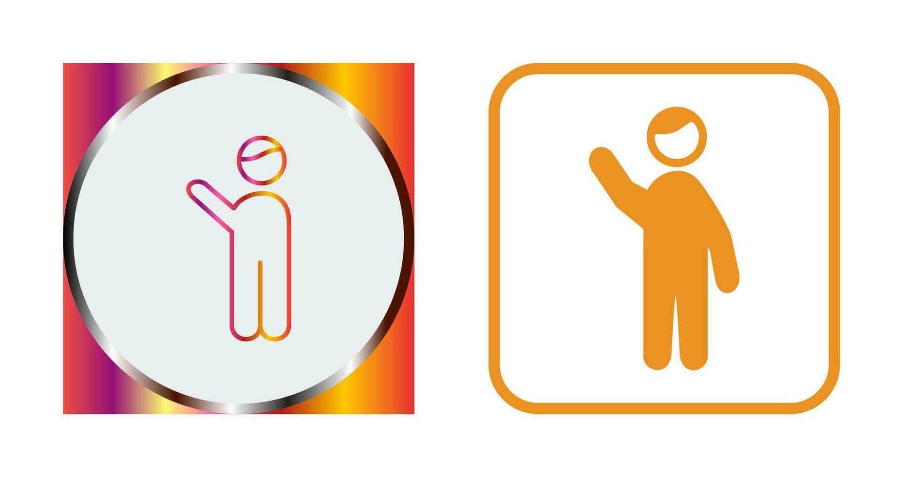 Waving to people Vector Icon