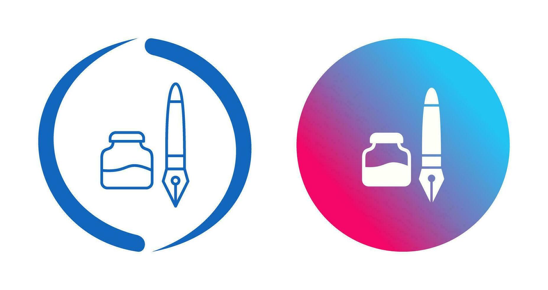 Ink and Pen Vector Icon