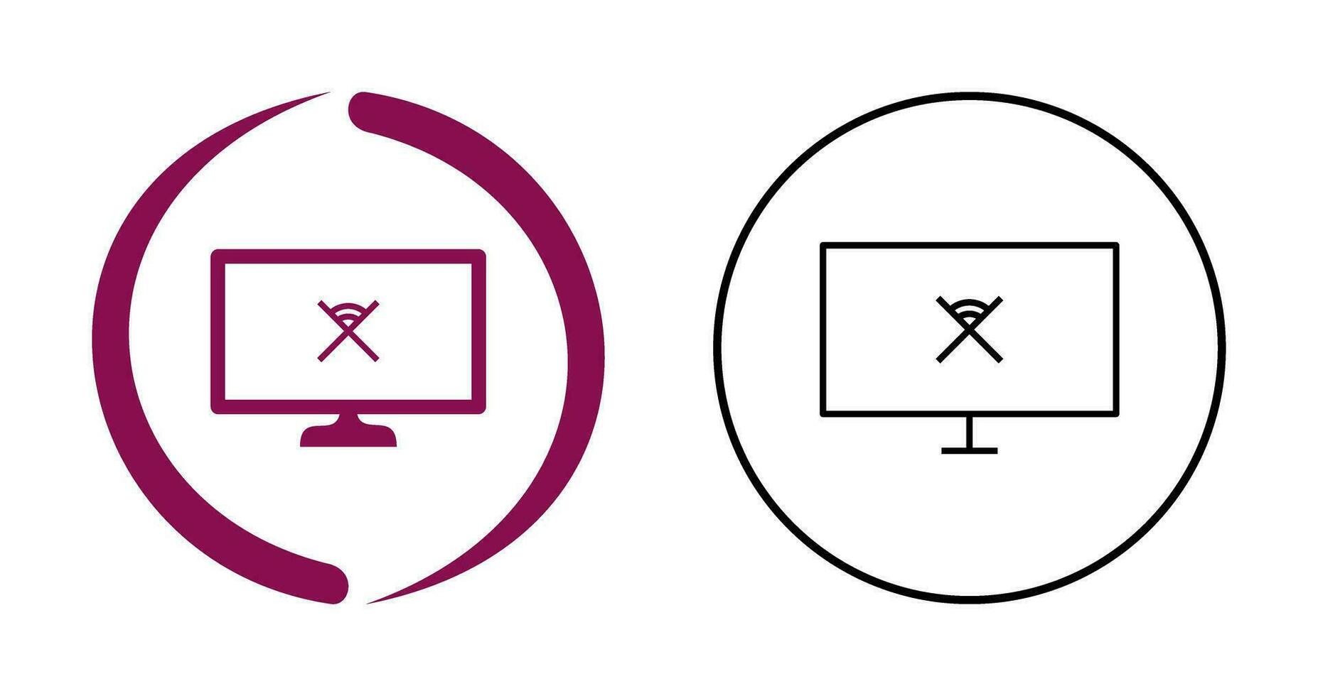 Unique Disconnected Network Vector Icon