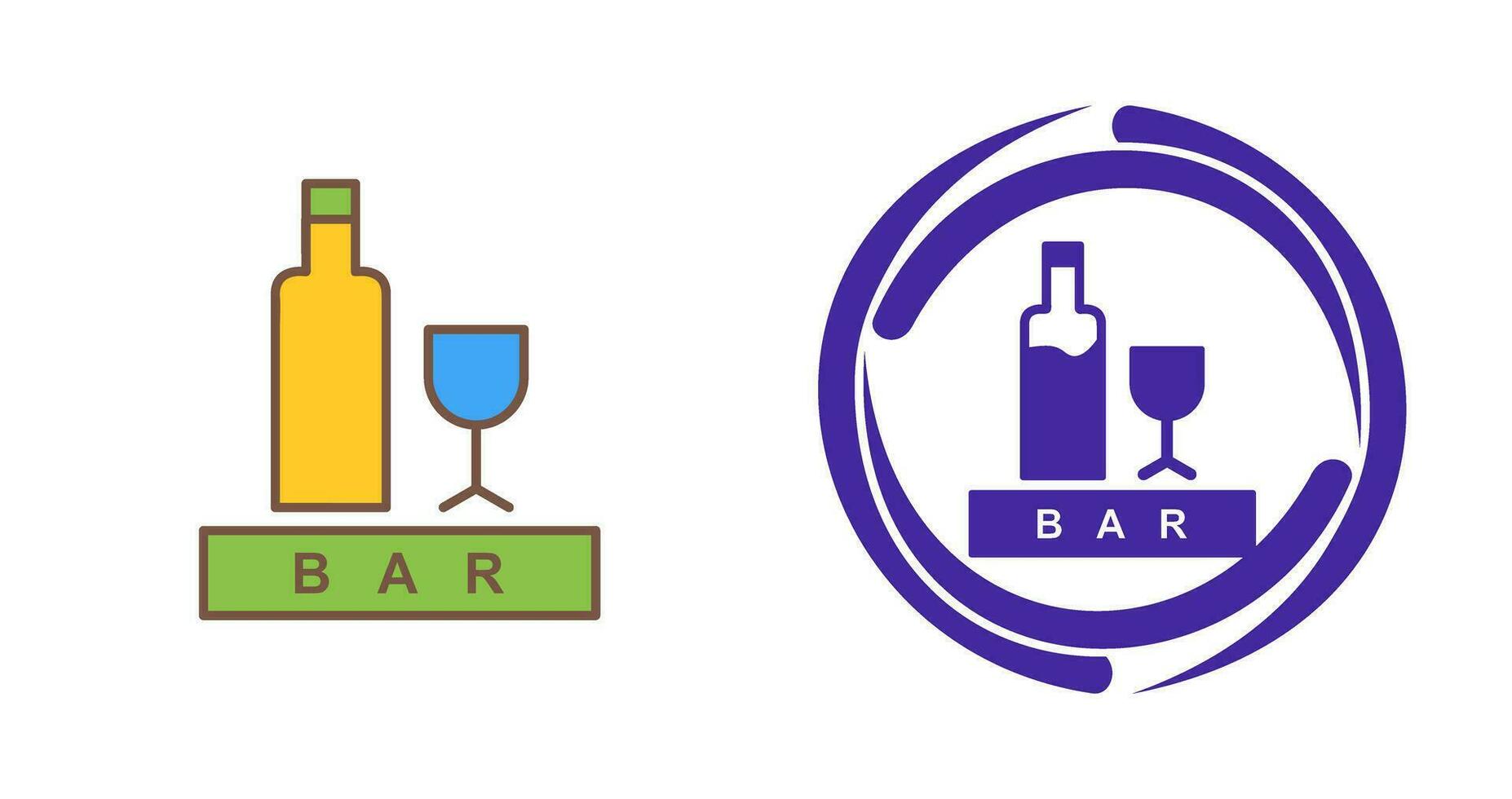 Unique Bar Sign Vector Icon