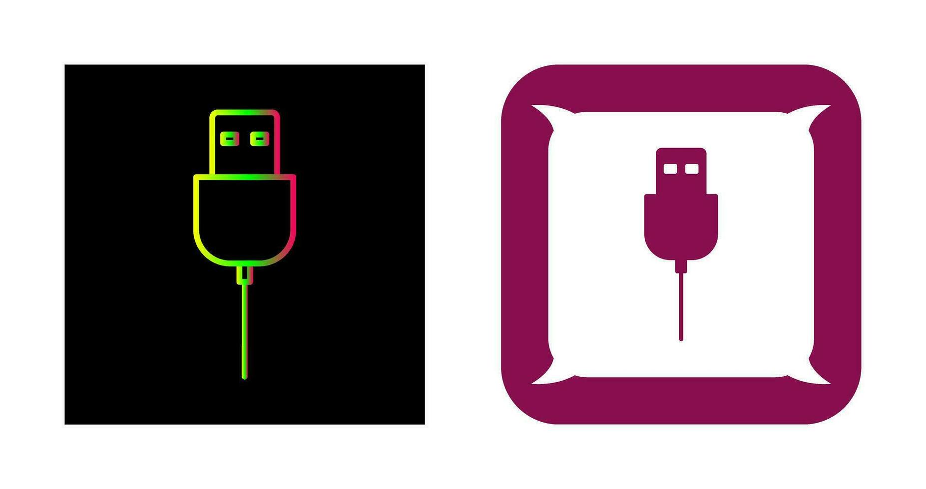 Unique USB Cable Vector Icon