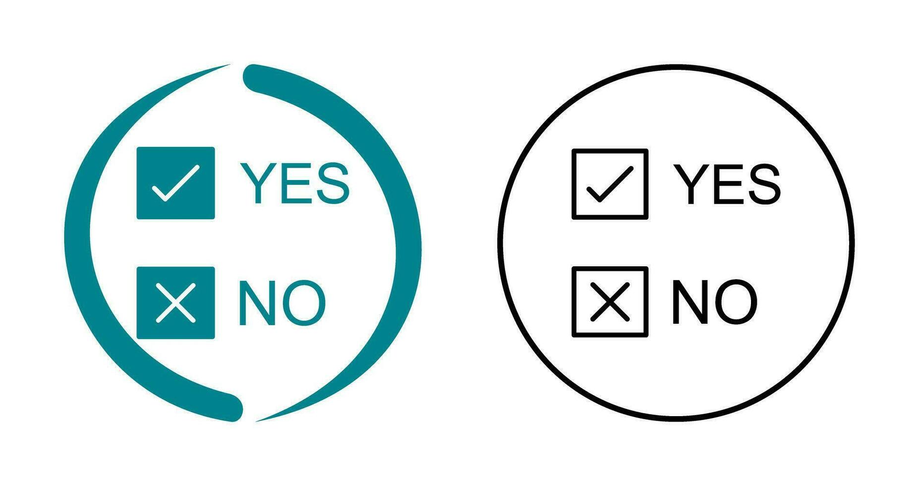 Yes No Option Vector Icon