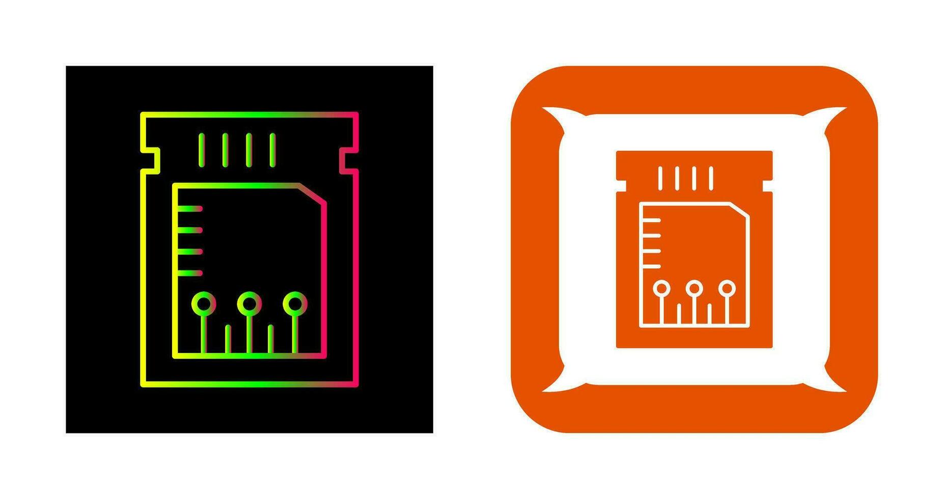 Unique Chip Vector Icon