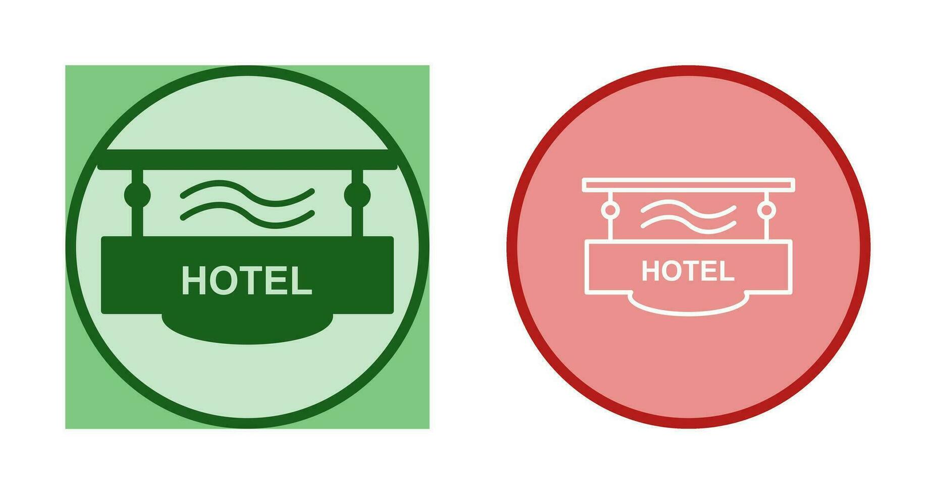 icono de vector de signo de hotel