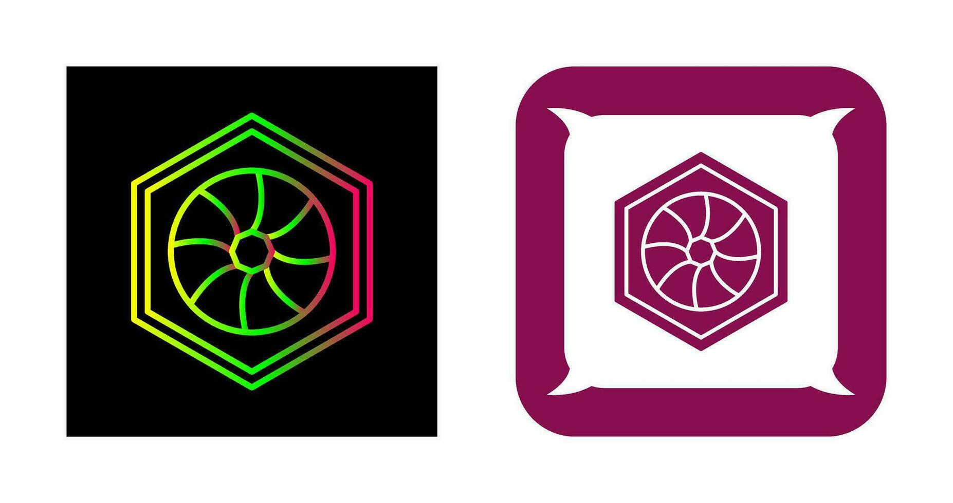 Unique Hexagonal Diaphram Vector Icon