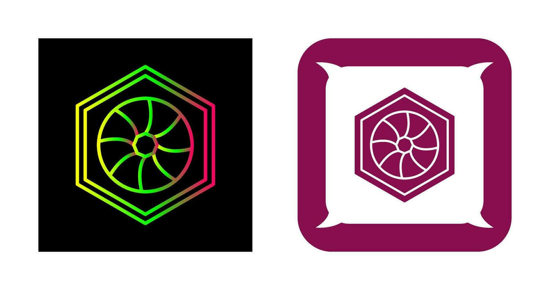 Unique Hexagonal Diaphram Vector Icon