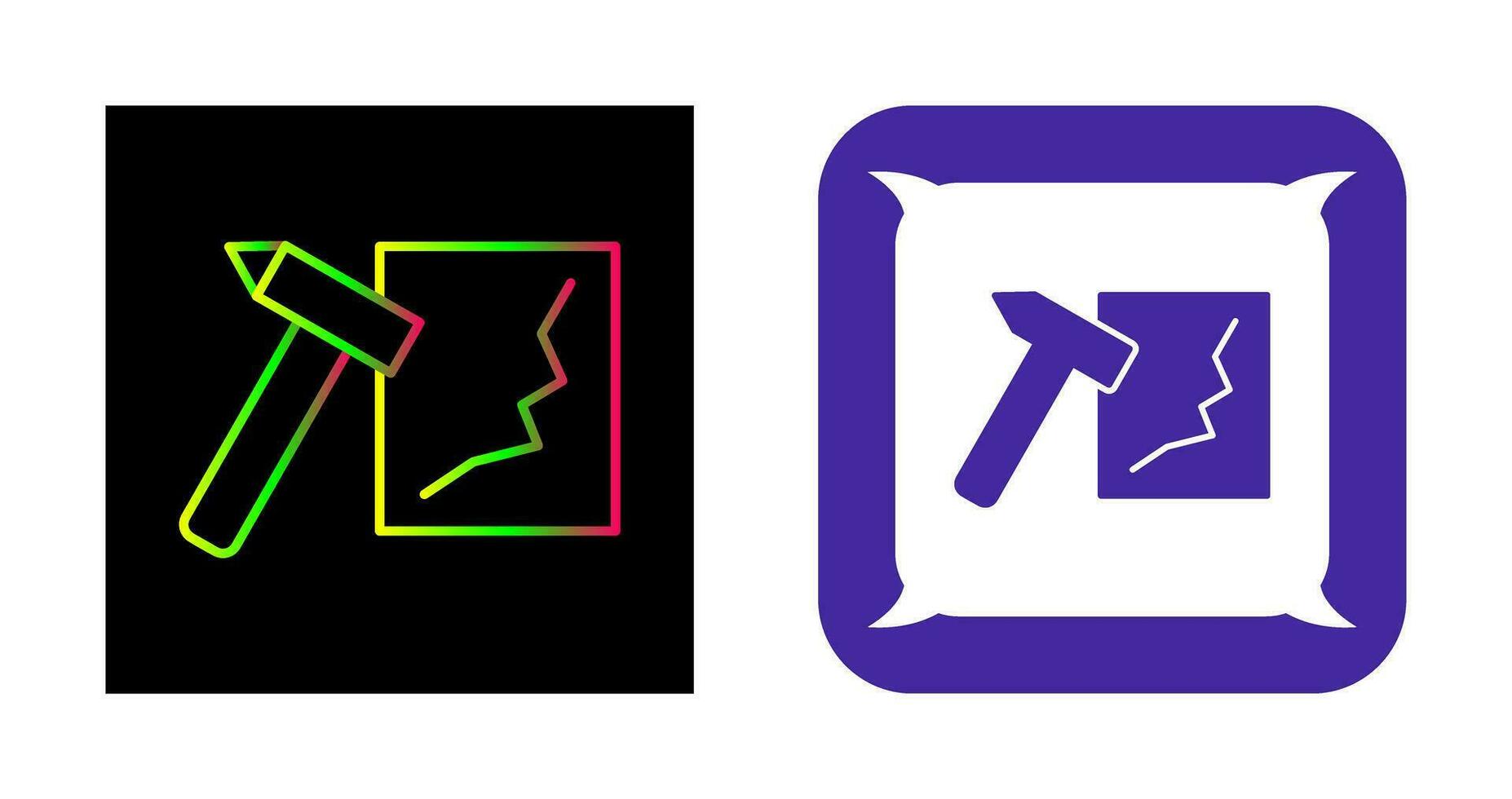 Unique Break Glass Vector Icon